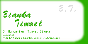 bianka timmel business card
